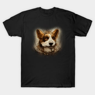 Corgi Surreal Steampunk Artwork, Dog Lover T-Shirt